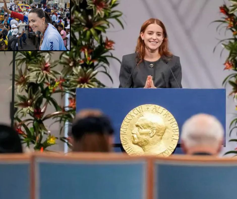 La odisea de María Corina Machado rumbo al Nobel, logra salir y su hija recibe el galardón