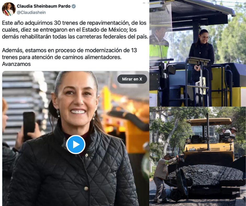 Diez municipios del oriente mexiquense recibieron 30 trenes de repavimentación durante 2025