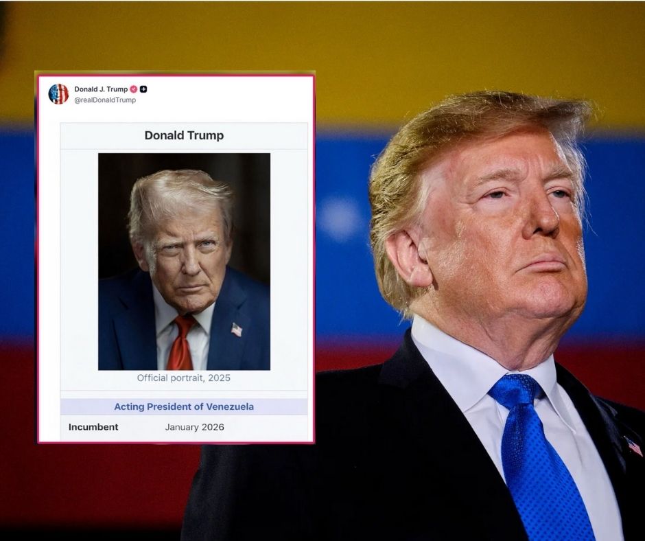 Trump se asume como “presidente interino de Venezuela” con imagen alterada