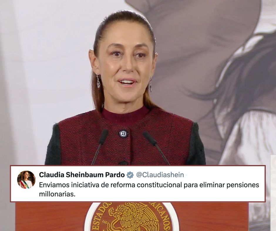 Sheinbaum va por tope a pensiones de hasta un millón mensual y las reduciría a 70 mil pesos