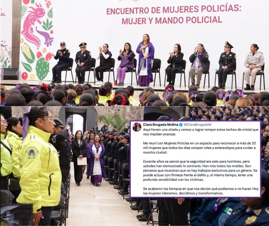 Brugada anuncia apoyo económico para madres policías e impulso a mandos femeninos