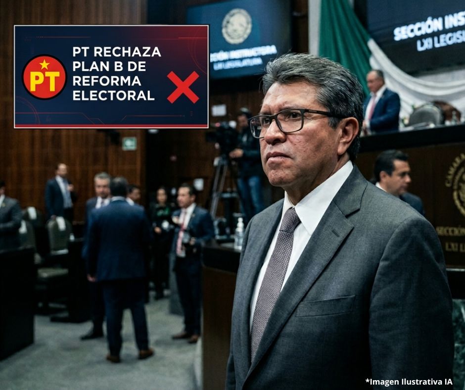 Ruptura en bloque aliado: PT se desmarca de reforma electoral y Monreal exige explicación pública