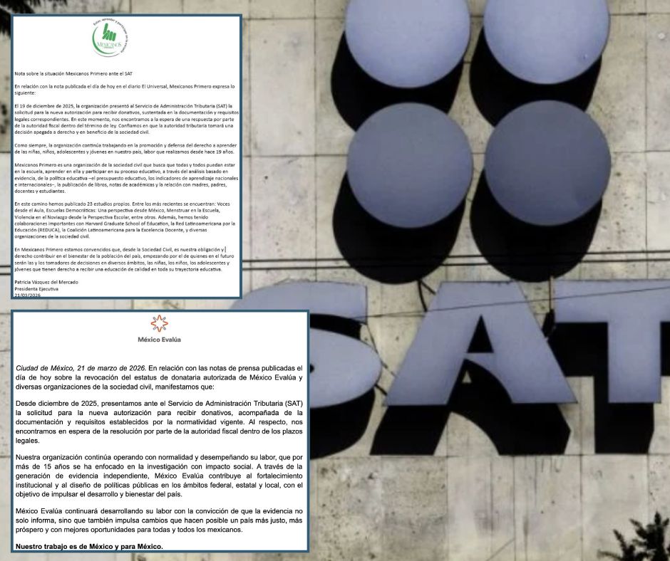 SAT retira autorización para recibir donativos a más de 100 asociaciones civiles en 2026