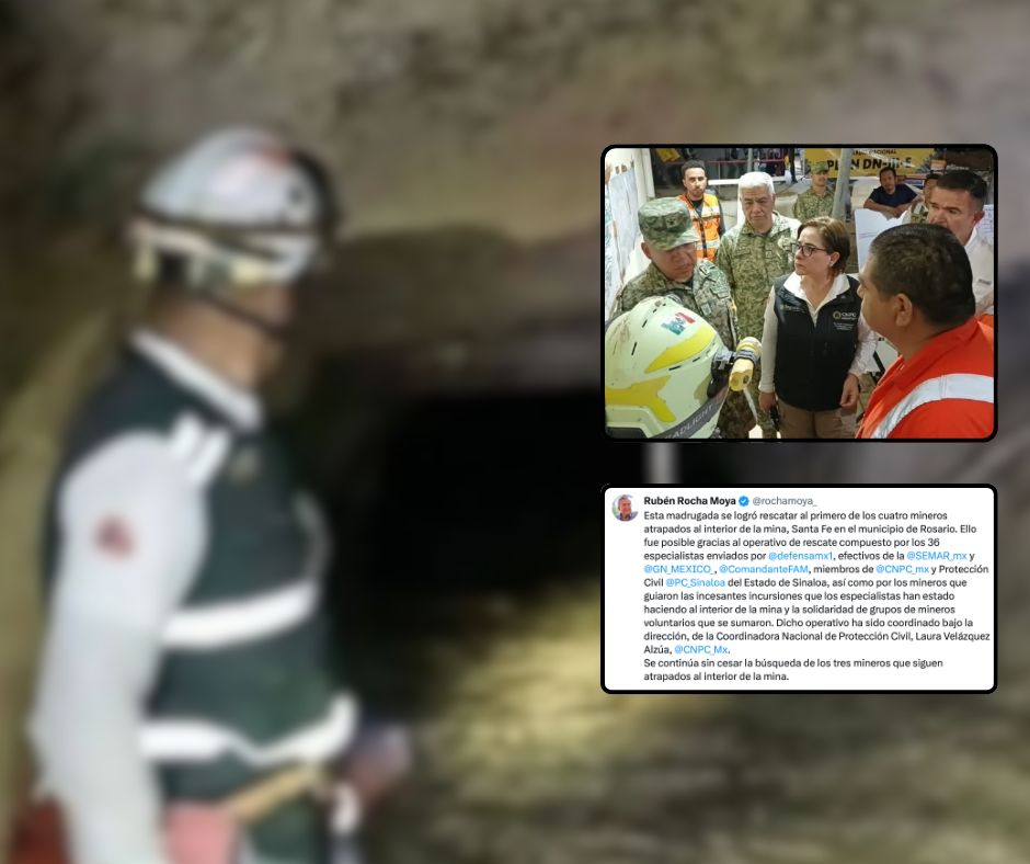 Rescate en mina de Sinaloa: Trabajador hallado con vida está con buen estado de salud