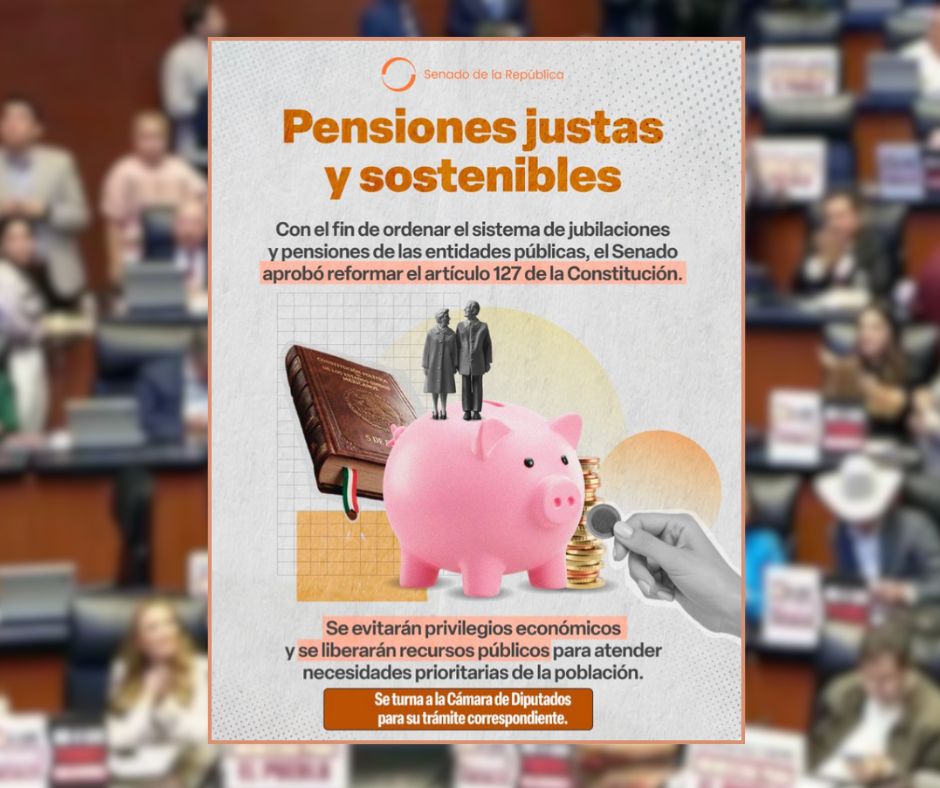 Senado avala reforma para eliminar “pensiones doradas” y fijar tope a exfuncionarios