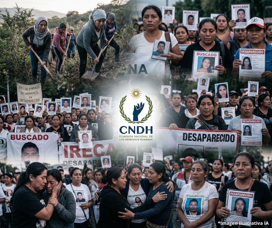 CNDH rechaza evaluación internacional y cuestiona solicitud urgente de la ONU sobre desapariciones