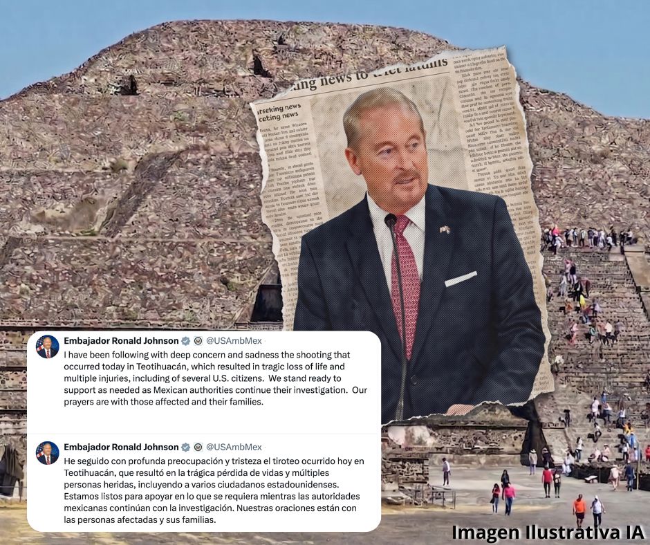 Ronald Johnson confirma apoyo a ciudadanos heridos tras ataque armado en Teotihuacán