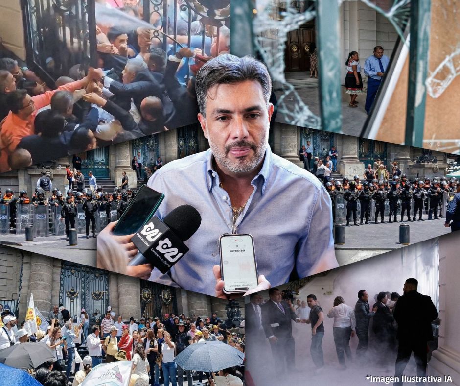 Tensión en el Congreso capitalino obliga a suspender sesión tras intento de irrupción de manifestantes