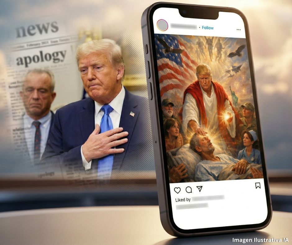 Trump defiende imagen donde aparece como Jesús y escala tensión con el papa León XIV