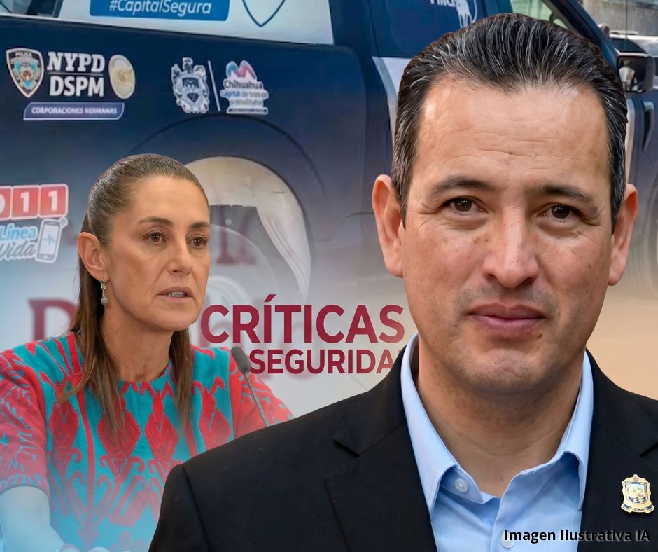 Bonilla desafía críticas de Sheinbaum por patrullas con logos del NYPD 
