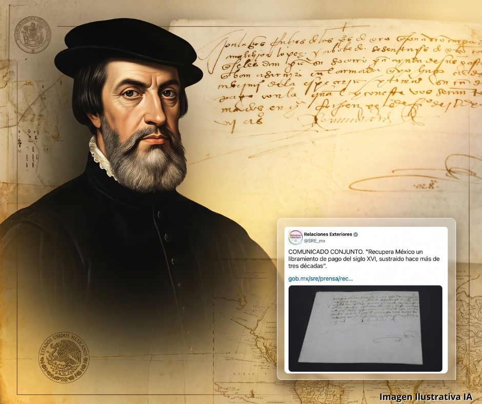 Documento firmado por Hernán Cortés vuelve a manos de México tras décadas desaparecido