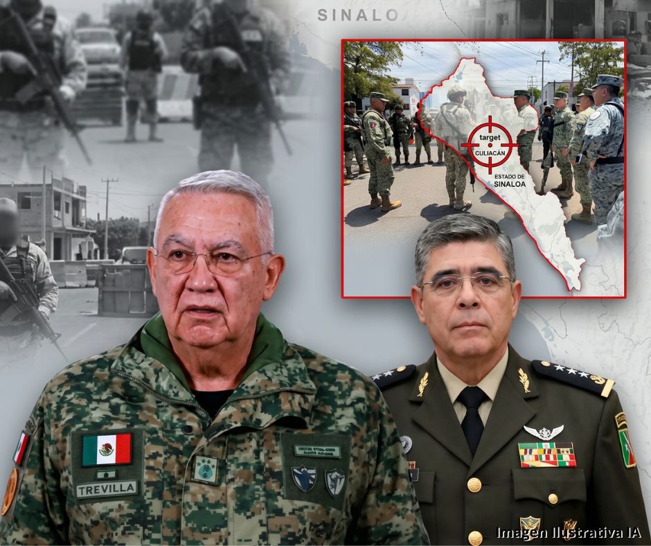 Máximos mandos militares recorren Culiacán en medio del reforzamiento federal de seguridad 